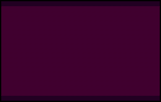 captura de pantalla que muestra la pantalla varvara cubierta de líneas diagonales excepto por un margen en la parte superior e inferior.