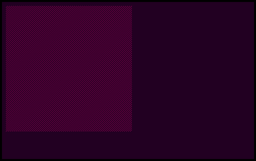 captura de pantalla que muestra un gran cuadrado en la pantalla varvara compuesto por líneas diagonales